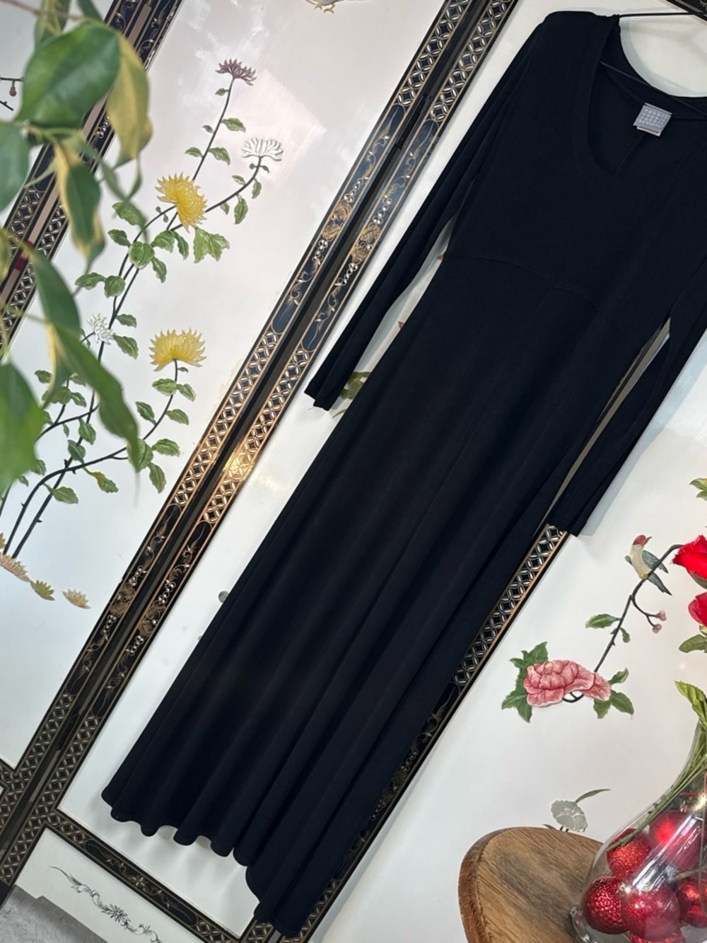 Rabbit Rabbit Rabbit Black Long Sleeve Maxi Dress MYSTERIOUS, slinky, chic